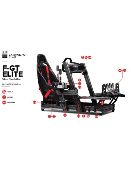 Next Level Racing F-GT Elite Aluminium Simulator Cockpit - Wheel Plate Edition