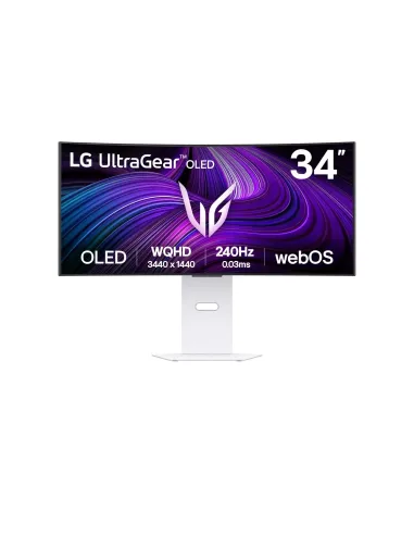 LG 34GX90SA-W Monitor PC 86,4 cm (34") 3440 x 1440 Pixel Wide Quad HD OLED Bianco