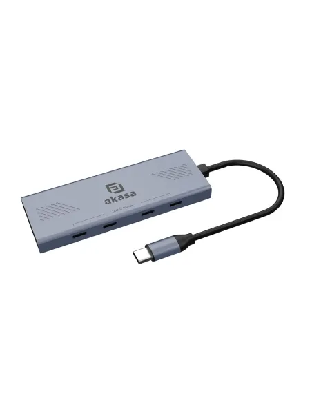 Akasa AK-CBCA32-18BK hub di interfaccia USB tipo-C 10000 Mbit s Grigio