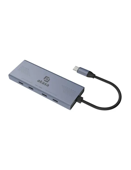 Akasa AK-CBCA32-18BK hub di interfaccia USB tipo-C 10000 Mbit s Grigio