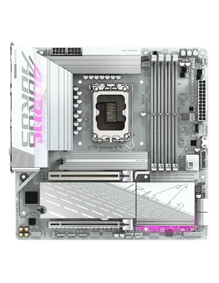 GIGABYTE B860M AORUS ELITE WF6E ICE Scheda madre - CPU Intel Core Ultra, VRM a 12+1+2+1 fasi, fino a 9200MHz DDR5, 1xPCIe 5.0 +