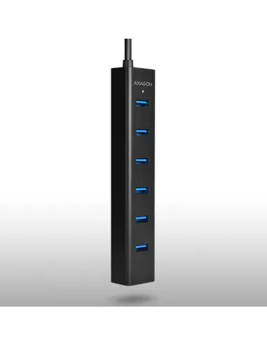 Axagon HUE-SA7BP hub di interfaccia USB 3.2 Gen 1 (3.1 Gen 1) Type-A 5000 Mbit s Nero