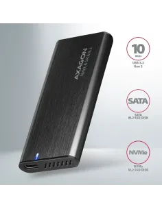 Axagon EEM2-SB2 contenitore di unità di archiviazione Box esterno SSD Nero M.2 2