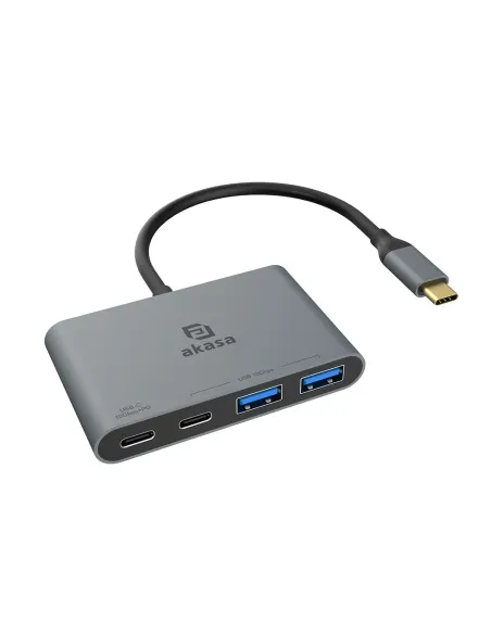 Akasa AK-CBCA31-18BK hub di interfaccia USB 3.2 Gen 1 (3.1 Gen 1) Type-C 10000 Mbit s Alluminio