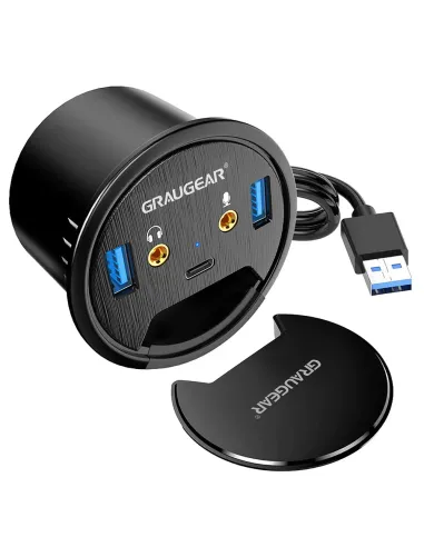GRAUGEAR G-THUB-AU-60 hub di interfaccia USB 3.2 Gen 1 (3.1 Gen 1) Type-A Nero