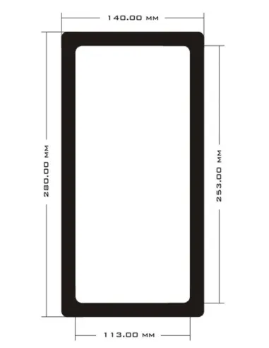 Demciflex Staubfilter für 280mm Radiatoren - schwarz/schwarz