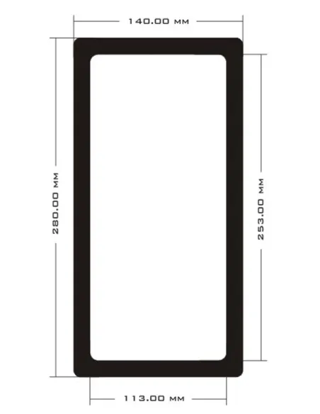 Demciflex Staubfilter für 280mm Radiatoren - schwarz/schwarz