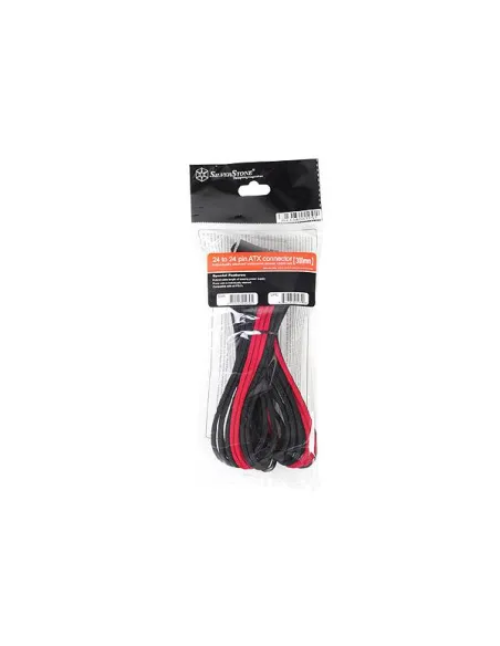 SilverStone ATX 24-Pin-Kabel, 300mm - schwarz/rot