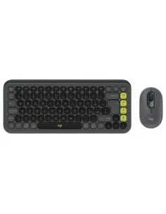 Logitech POP Icon Combo tastiera + Mouse Bluetooth (Grafite, Verde)