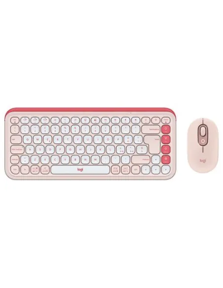 Logitech POP Icon Combo tastiera + Mouse Bluetooth (Rosa, Bianco)
