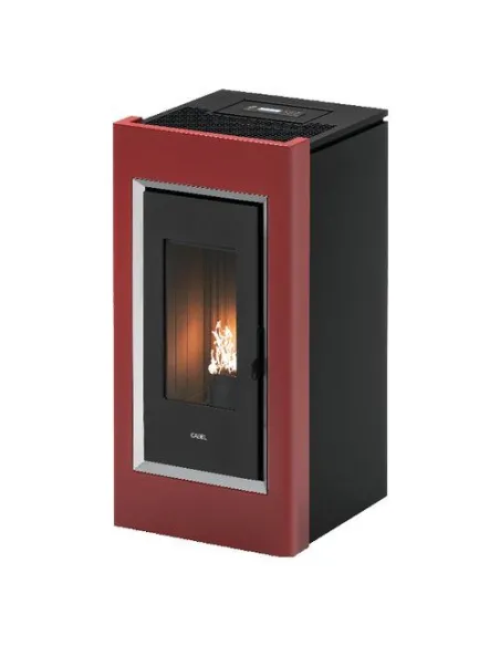 Cadel Prince 11 Libera installazione Pellet Nero, Rosso