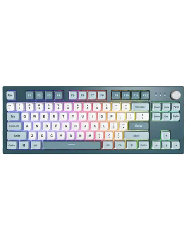 Montech MKey TKL tastiera Gaming USB Grigio scuro, Azzurro, Bianco