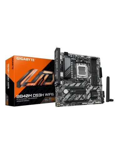 GIGABYTE B840M DS3H WIFI6 Scheda Madre – CPU AMD Ryzen 9000, VRM digitale 8+2+2 fasi, fino a 8200 MHz DDR5, 2 x M.2 PCIe 4.0,