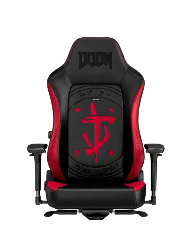 noblechairs NBL-HRO-PU-DET sedia per videogioco Sedia da gaming per PC Seduta imbottita Nero, Rosso