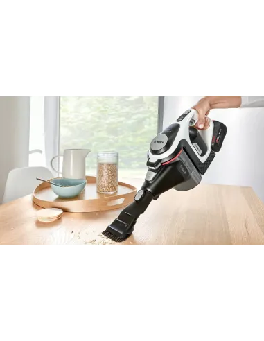 Bosch Serie 8 BSS825ALL scopa elettrica Aspirapolvere elettrica Batteria Secco Senza sacchetto Nero, Bianco 5 Ah