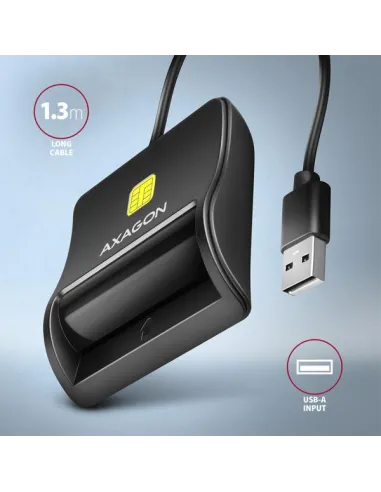Axagon CRE-SM3N USB Smart card Flat lettore di card readers Interno