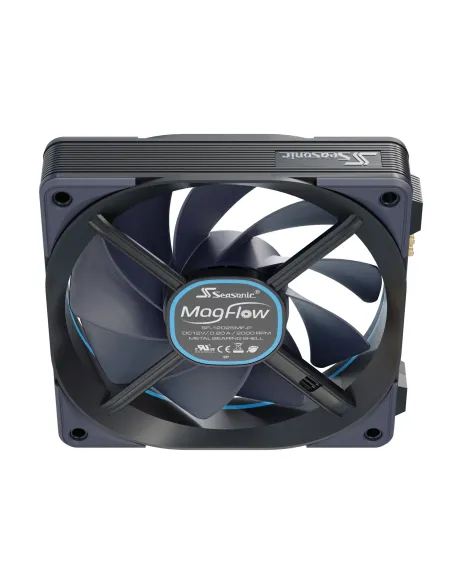 Seasonic MagFlow 1-Fan Kit Case per computer Ventilatore 12 cm Nero 1 pz