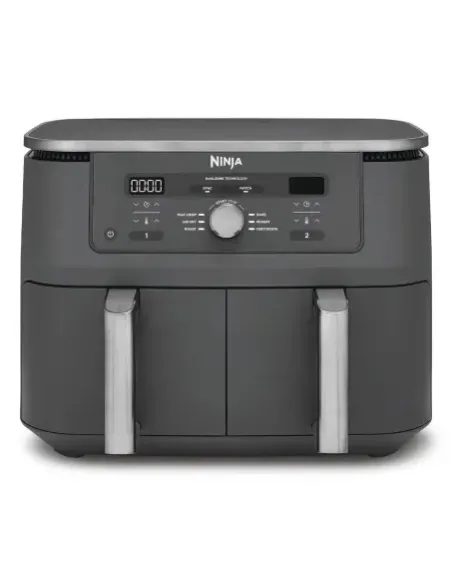 Ninja DZ400EU friggitrice Doppia 9,5 L Indipendente 2470 W Friggitrice ad aria calda Grigio