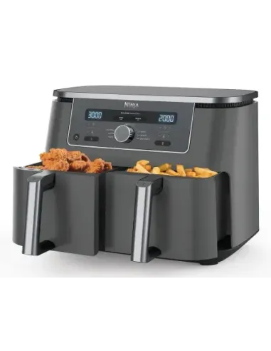 Ninja DZ400EU friggitrice Doppia 9,5 L Indipendente 2470 W Friggitrice ad aria calda Grigio