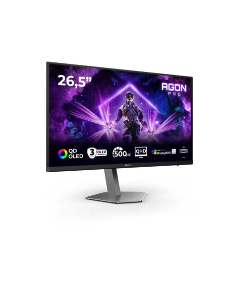 AOC AGON PRO AG276QKD2 Monitor PC 67,3 cm (26.5") 2560 x 1440 Pixel Quad HD QD-OLED Nero, Grigio