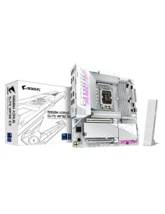 GIGABYTE B860M AORUS ELITE WF6E ICE Scheda madre - CPU Intel Core Ultra, VRM a 12+1+2+1 fasi, fino a 9200MHz DDR5, 1xPCIe 5.0 +
