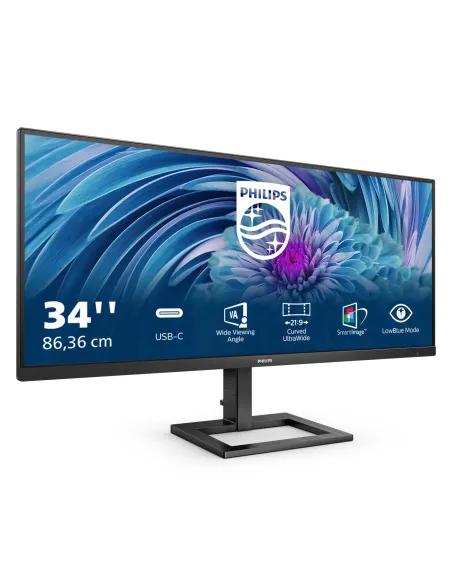Philips E Line 346E2LAE 00 Monitor PC 86,4 cm (34") 3440 x 1440 Pixel Wide Quad HD LCD Nero