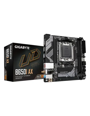 GIGABYTE B650I AX Scheda madre - AMD Ryzen serie 9000, VRM a 5+2+1 fasi, fino a 6400 MHz DDR5 (OC), 1xPCIe 4.0 M.2, LAN 2,5