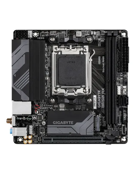 GIGABYTE B650I AX Scheda madre - AMD Ryzen serie 9000, VRM a 5+2+1 fasi, fino a 6400 MHz DDR5 (OC), 1xPCIe 4.0 M.2, LAN 2,5