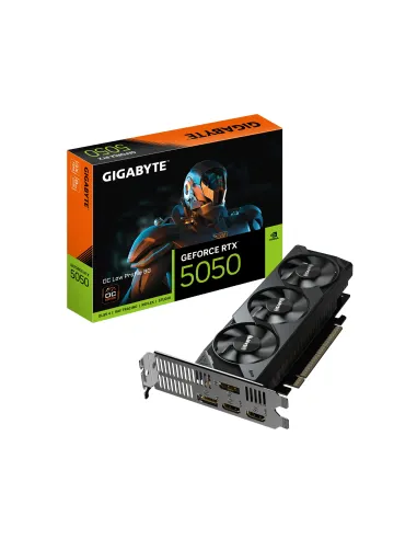 GIGABYTE GeForce RTX 5050 OC Low Profile 8G Scheda Grafica - 8GB GDDR6, 128bit, PCI-E 5.0, 2587MHz Frequenza core, 2 x DP, 2 x