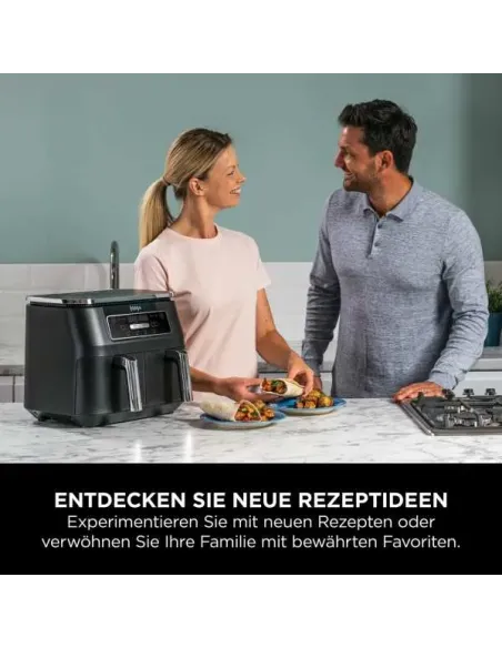 Ninja AF200EU friggitrice Doppia 7,6 L Indipendente 2400 W Friggitrice ad aria calda Nero