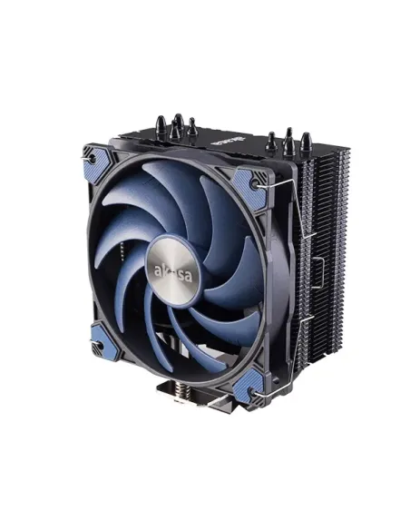 Akasa Alucia H4 Processore Raffreddatore d'aria 12 cm Nero, Blu 1 pz