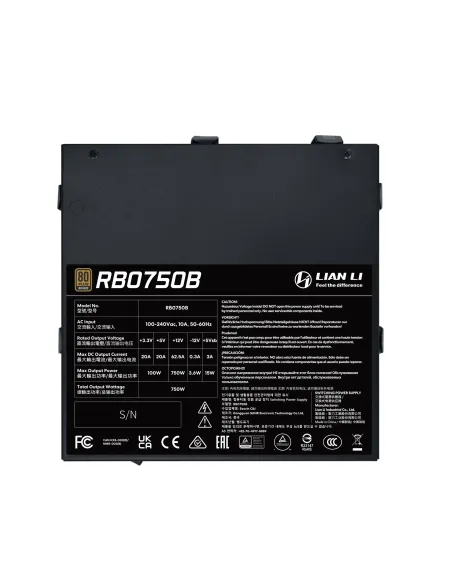 Lian Li RB0750B.B alimentatore per computer 750 W 24-pin ATX ATX Nero