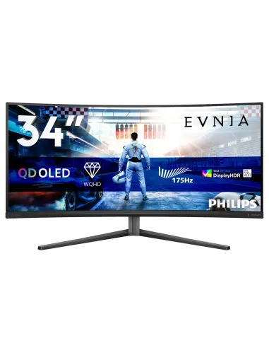 Philips Evnia 34M2C6500 00 Monitor PC 86,4 cm (34") 3440 x 1440 Pixel Wide Quad HD QD-OLED Grigio