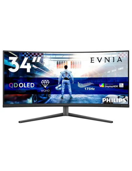 Philips Evnia 34M2C6500 00 Monitor PC 86,4 cm (34") 3440 x 1440 Pixel Wide Quad HD QD-OLED Grigio