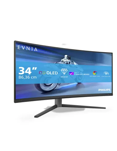 Philips Evnia 34M2C6500 00 Monitor PC 86,4 cm (34") 3440 x 1440 Pixel Wide Quad HD QD-OLED Grigio