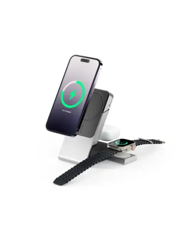 ALOGIC Matrix+ 3-in-1 5000 mAh Carica wireless Nero, Argento