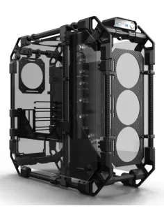 Alphacool Apex Pro Skeleton Full Tower Nero, Carbonio
