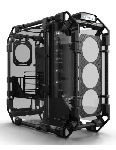 Alphacool Apex Pro Skeleton Full Tower Nero, Carbonio