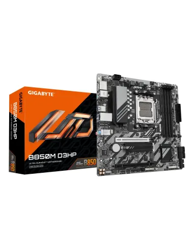 GIGABYTE B850M D3HP Scheda Madre - Processori AMD Ryzen Serie 9000, 5+2+2 fasi VRM digitali, fino a 8200MHz DDR5 (OC), 1xPCIe