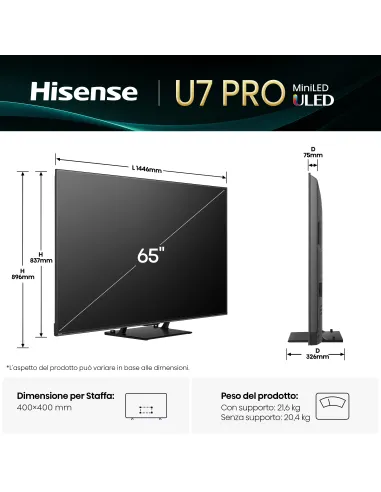 Hisense Smart TV ULED MiniLED 65" 4K 65U7Q PRO