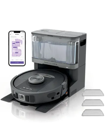 Shark RV2800YEEU aspirapolvere robot Nero, Argento