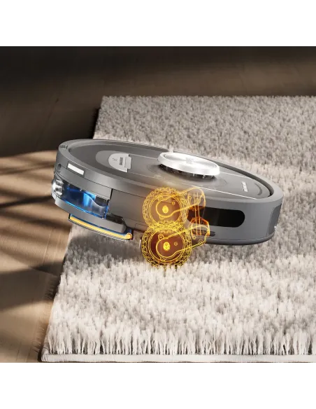 Shark RV2800YEEU aspirapolvere robot Nero, Argento