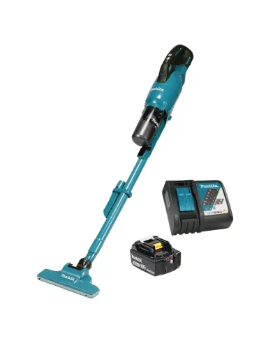 Makita DCL286FRF scopa elettrica Aspirapolvere a bastone 2 in 1 Batteria Secco Ciclonico Senza sacchetto 0,25 L 100 W Nero, Blu