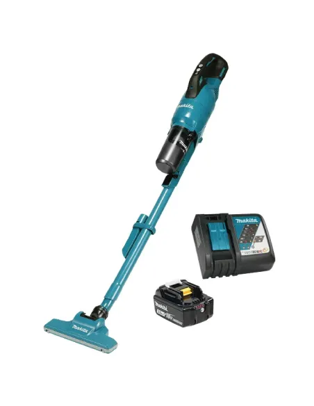 Makita DCL286FRF scopa elettrica Aspirapolvere a bastone 2 in 1 Batteria Secco Ciclonico Senza sacchetto 0,25 L 100 W Nero, Blu
