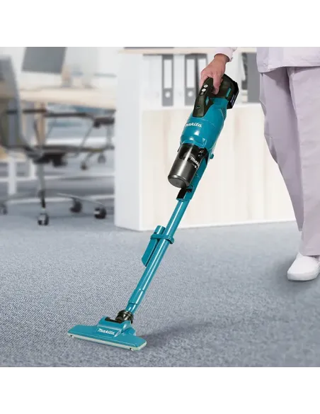Makita DCL286FRF scopa elettrica Aspirapolvere a bastone 2 in 1 Batteria Secco Ciclonico Senza sacchetto 0,25 L 100 W Nero, Blu