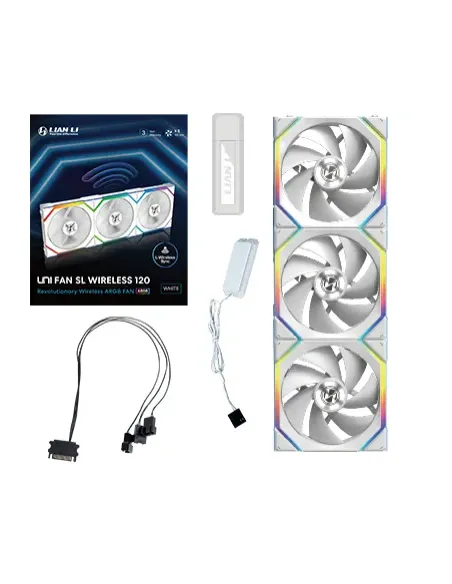 Lian Li UNI FAN SL Wireless 120 Case per computer Ventilatore 12 cm Bianco 3 pz