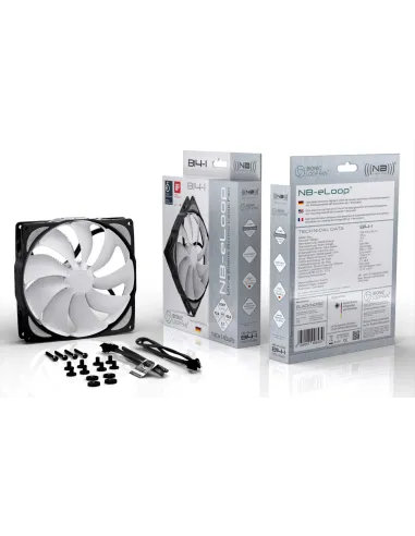 Noiseblocker B14-3 Case per computer Ventilatore 14 cm Nero, Bianco