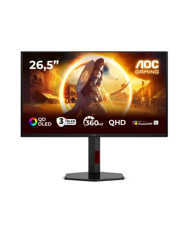 AOC G4 Q27G4SDR Monitor PC 67,3 cm (26.5") 2560 x 1440 Pixel Quad HD QD-OLED Nero, Rosso