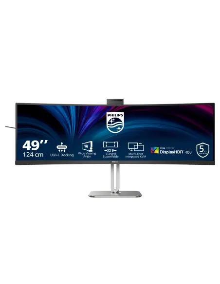 Philips Serie 5000 49B2U5900CH 00 Monitor PC 124 cm (48.8") 5120 x 1440 Pixel Dual QHD LCD Nero