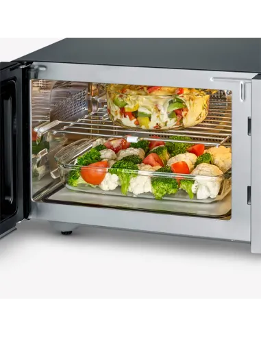 Severin 7777000 Nero, Acciaio inox Microonde con grill Superficie piana 25 L